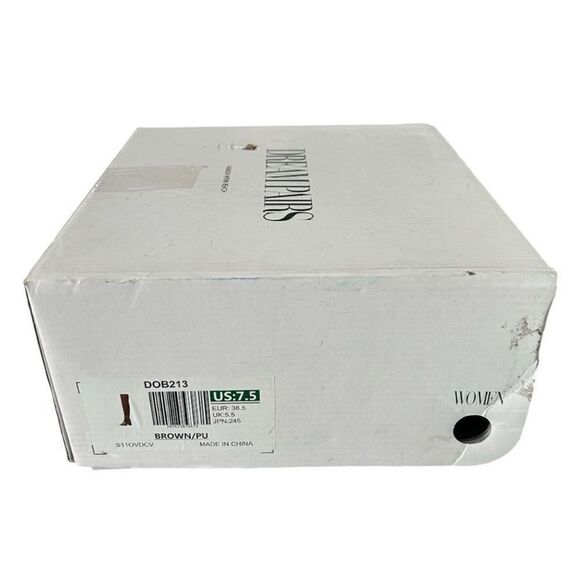 Dream Pairs Brown Knee High Chunky Heel Boots Women's 9.5 NIB Tall Boot - Picture 8 of 8